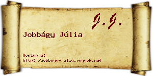 Jobbágy Júlia névjegykártya